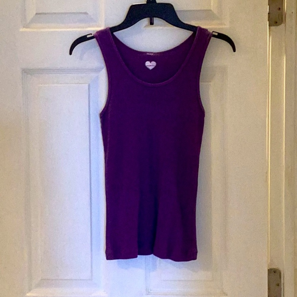 Purple Ribbed Tank